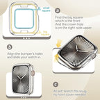 JR.DM 42mm Soft Flexible TPU Case Compatible for Apple Watch Series 3/2/1 Touchable Screen Lightweight Anti-Scratch All-Around Protector Thin Guard Shockproof Cover Shiny Bumper for iWatch, Clear - Image 2
