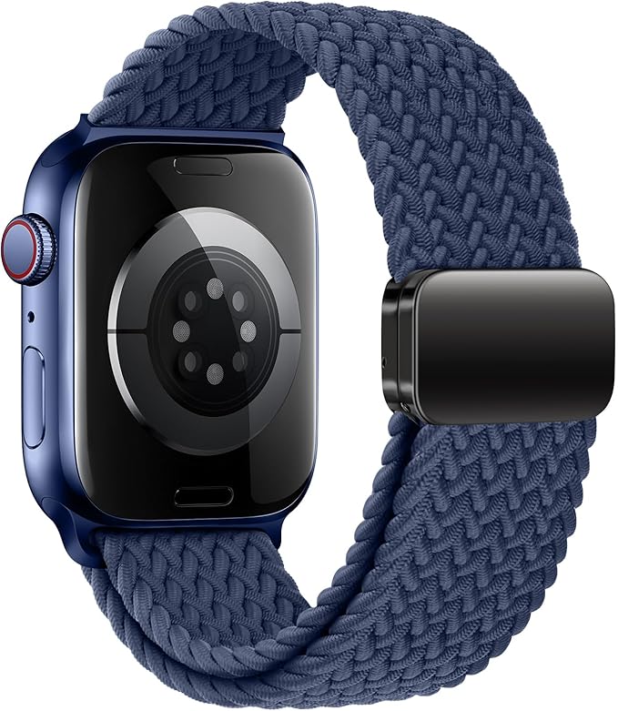 Qimela Sport Loop Compatible with Apple Watch Band 38mm 40mm 41mm 42mm 44mm 45mm 46mm 49mm for Women Men,Magnetic Strap Stretchy Braided Wristband for iWatch Series 11 10 9 8 7 6 5 4 SE Ultra 3 2 1 - Image 2