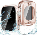 Goton Privacy Waterproof Case Compatible for Apple Watch Screen Protector 45mm Series 9/8/7, Anti Spy Face Cover Back Bumper for iWatch Accessories by Goton