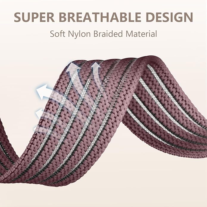 Braided Stretchy Band Compatible with Apple Watch Bands 38mm 40mm 41mm 42mm 44mm 45mm 46mm 49mm for Women Men, Adjustable Nylon Solo Loop Elastic Straps for iWatch Series 10 9 8 7 6 5 4 3 2 1 SE Ultra - Image 3