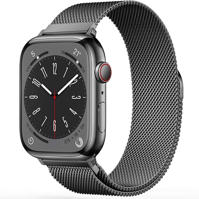 Original Stainless Steel Loop for Apple Watch Band 38mm 40mm 41mm 42mm 44mm 45mm 49mm, Magnetic Clasp Replacement Bands for iwatch Series Ultra SE 8 7 6 5 4 3 2 1, Women & Men Watch Strap for Apple by BRG