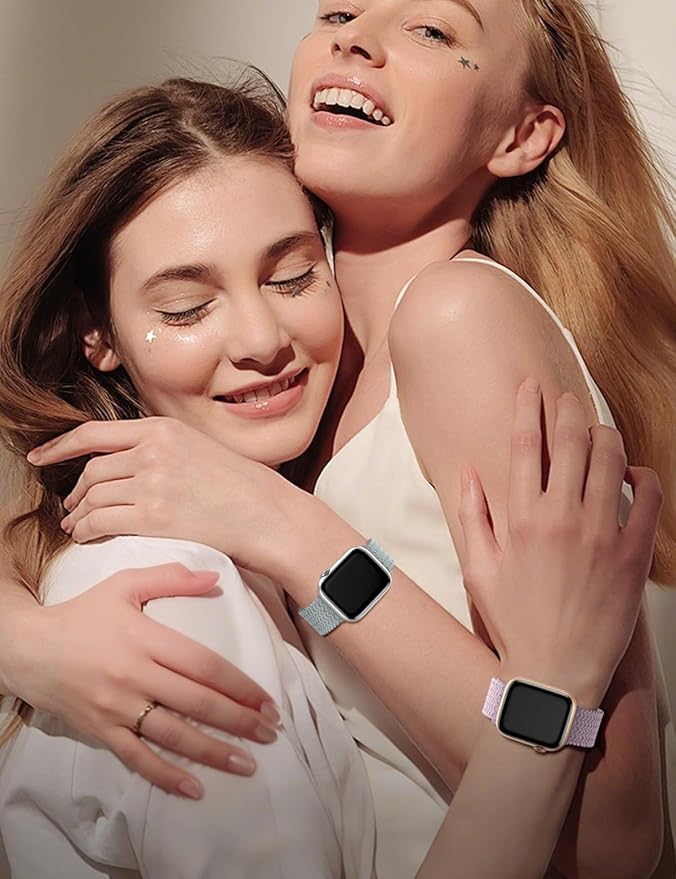 Braided Stretchy Band Compatible with Apple Watch Bands 38mm 40mm 41mm 42mm 46mm 44mm 45mm 49mm for Women Men, Nylon Sport Strap Solo Loop for iWatch bands Series SE 11 10 9 8 7 6 5 4 3 Ultra 3 2 1 - Image 6