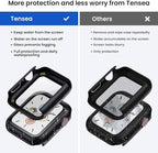 Tensea for Waterproof Apple Watch Screen Protector Case 40mm SE 3/SE 2nd Generation/SE/Series 6/5/4 Accessories, iWatch Protective PC Face Cover with Tempered Glass Film for Women Men, 40 mm - Image 2