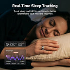opove O Ring Smart Ring, Fitness Trackers Rings with Sleep/Stress/Heart Rate/Women's Health Monitoring, Comfortable Wearing, Up to 7 Days Using, Fitness Ring for Android & iOS, Silver-Size11 - Image 6