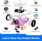Makeblock mBot Robot Kit, STEM Projects for Kids Ages 8-12 Learn to Code with Scratch Arduino, Robot Kit for Kids, Computer Programming for Beginners Gift for Boys and Girls 8 Pink - Image 3