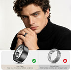 3 Pack Ring Cover Compatible with Oura Ring Gen 4/Oura Ring Gen 3 Horizon/Heritage-Size 8,Support Charging with Cover on,Anti-Scratch Ultra-Thin TPU Ring Protector for Men Women,Gold+Silver+Black - Image 5