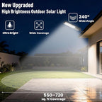 Solar Lights Outdoor Waterproof 2 Pack, 6500K Solar Street Light Dusk to Dawn with Motion Sensor & Remote Control, 40000LM Bright LED Security Flood Light for Outside Garden Yard Parking Lot, 16 Inch - Image 2