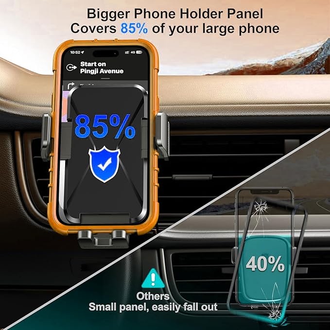 Qifutan Cell Phone Holder [Never Fall Upgrade Clip] Phone Holder Car Automobile Air Vent Hands Free for Car Fit Car Phone Holder Mount for All for iPhone Android Smartphone - Image 7