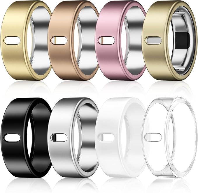 8 Pack Cover Compatible with Oura Ring Gen 4/Oura Ring Gen 3 Horizon/Heritage,Charging Derectly,Matte Texture Wear-Resistant Anti-Scratch TPU Protector for Women Men Working Out Gym(A,Size 13) by Vigamen