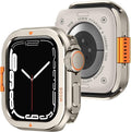 Amizee Metal Case Compatible with Apple Watch Series 9/8/7 45mm Case with Back Cover, Rugged Protective Bumper Cover for iWatch 45mm, Titanium by Amizee
