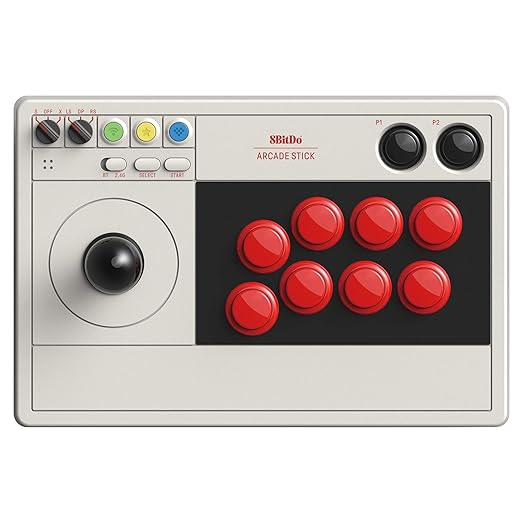 8Bitdo Retro Arcade Fight Stick 8 Way Joystick with 2 Dedicated Macro Buttons and Turbo Function for Switch/Switch 2 and PC Windows, Support Bluetooth, 2.4G Wireless and Wired USB-C Cable Connection - Image 2