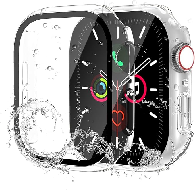 Waterproof Case for Apple Watch Series 10 Series 11 42mm Built-in Tempered Glass Screen Protector,[Slim Guard PC Bumper] [Touch Sensitive] Full Protective Face Cover Compatible iWatch Accessories by idudu