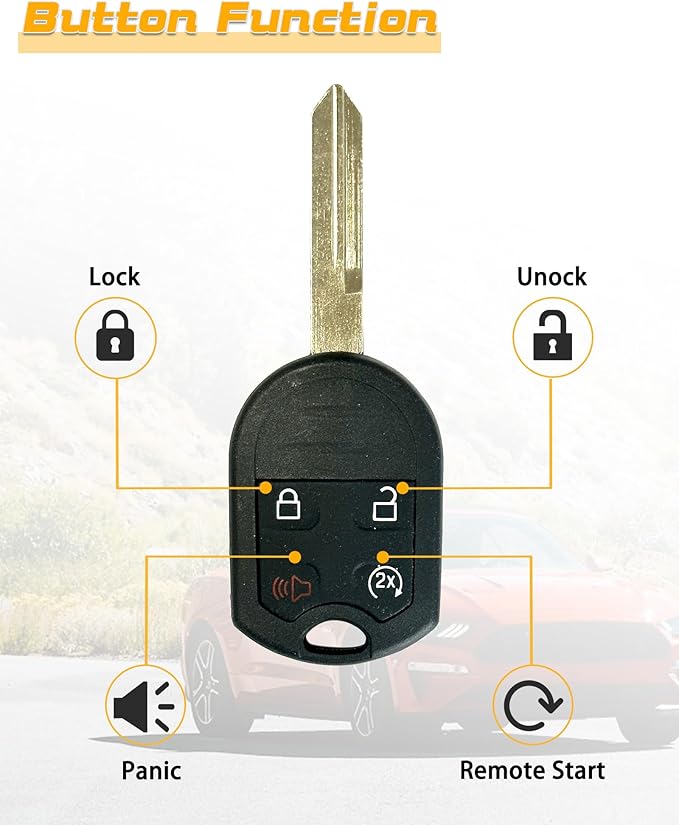 Key Fob Replacement Compatible with 2011-2014 Ford F150/2011-2016 F250 F350/2013-2015 Explorer/2009-2017 Expedition Keyless Entry Remote CWTWB1U793, 4 Buttons - Image 3