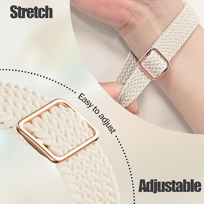 Slim Braided Stretchy Compatible with Apple Watch Band 38mm 40mm 41mm 42mm 44mm 45mm 46mm 49mm, Nylon Thin Solo Loop Elastic Straps for iWatch Bands Series 11 10 9 8 7 SE 6 5 4 3 2 1 Ultra - Image 2