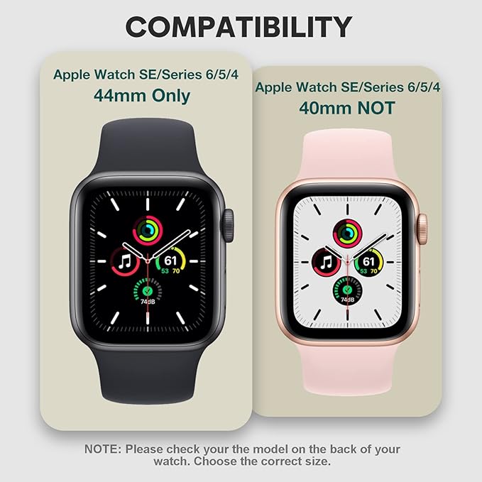 [2 Pack] 2 in 1 Waterproof Case Compatible for Apple Watch 44mm SE Screen Protector Series 6 5 4 Tempered Glass Film PC Face Cover & Back Bumper for iWatch Accessories - 44mm Black x2 - Image 7