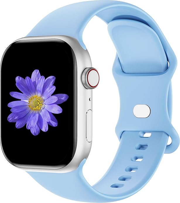 Sport Bands Compatible with Apple Watch 42mm 44mm 45mm 46mm 41mm 38mm 40mm 49mm for Women Men, Soft Silicone Strap for iWatch Wristband Series Ultra SE 11 10 9 8 7 6 5 4 3 2 1 by Cindgress