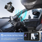 3 Channel 4K Dash Cam with 5GHz WiFi & APP Control, 4K+1080P+1440P Dash Cam Front and Rear Inside with 64GB Card, Dash Camera for Cars with Night Vision, Loop Recording, 24H Parking Mode, G-Sensor - Image 4