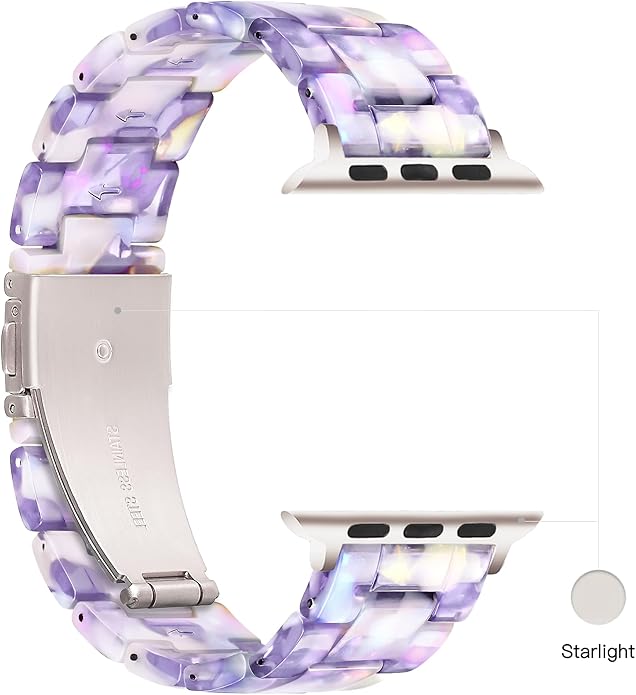 Light House Apple Watch Bands-Fashion Lightweight Resin iWatch Bands for Women Men 38mm/40mm/41mm/42mm(Series 11 10), 49mm/46mm/45mm/44mm/42mm(S 3 2 1), Compatible with Apple Watch Series 11 SE 10 9 8 7 6 5 4 3 Ultra - Image 3