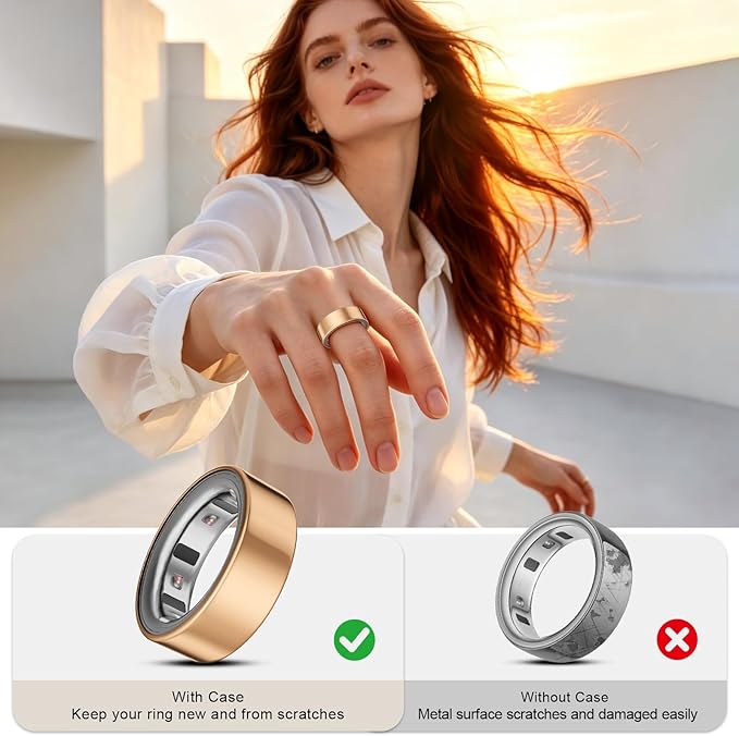 3 Pack Ring Cover Compatible with Oura Ring Gen 4/Oura Ring Gen 3 Horizon/Heritage-Size 6,Support Charging with Cover on,Anti-Scratch Ultra-Thin TPU Ring Protector for Men Women,Silver+Rosegold+Pink - Image 5