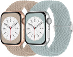 Braided Solo Loop Compatible with Apple Watch Band 38mm 40mm 41mm 42mm 44mm 45mm 46mm 49mm Women Men, Adjustable Stretchy Bands Elastic Sport Strap for iWatch Series 11 10 9 8 7 6 5 4 3 2 SE Ultra 3 2 by Butifacion