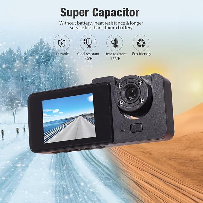 LOVEWE 3 Channel Dash Cam, 1080P Full HD Dash Cam, 170° Front, 110° Inside & 110° Rear Car Cameras, HDR Night Vision, G-Sensor & 24/7 Parking Monitor, Loop Recording with 32GB SD Card, Easy Install - Image 6