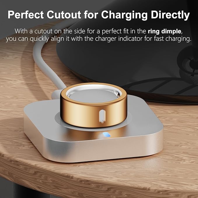 Compatible for Oura Ring 4/Gen 3 Cover- Charging Directly-Rugged TPU Case Protector Workout Gym Women Men -Size 8 - Rosegold+Pink (NOT for Ring 4-Ceramic) - Image 3