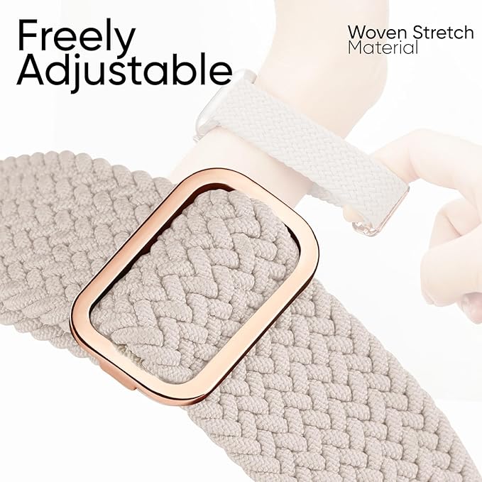 8 Pack Braided Stretchy Solo Loop Compatible with Apple Watch Bands for Women 40mm 38mm 41mm 44mm 46mm 45mm 42mm 49mm Men, Adjustable Sport Elastic Strap for iWatch Series 11 10 9 8 7 6 5 4 3 SE Ultra - Image 5