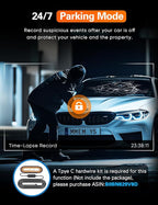 Navycrest 4K+2.5K WiFi Dash Cam Front and Rear, Built-in 5G WiFi, Free 64GB Card, Dash Camera for Cars, Dual Dashcam, G-Sensor, 24/7 Parking Mode, 3'' IPS Screen, Loop Recording, WDR Silver - Image 8