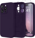 Magnetic for iPhone 13 Pro Case, [Full Camera Protection][Screen Protector] Silicone Shockproof Protective Phone Case for iPhone 13 Pro 6.1", Deep Purple by SUYDANBOX
