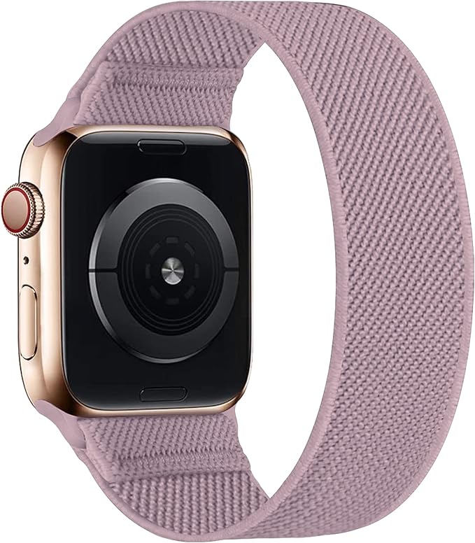 Stretchy Nylon Solo Loop Bands Compatible with Apple Watch 38mm 40mm 41mm 42mm 44mm 45mm 46mm 49mm Ultra 2 iWatch Series 11 10 9 8 7 SE 6 5 4 3 2 1 Strap,Sport Elastic Braided Women Men by ENJINER