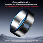 3 Pack Cover Compatible with Oura Ring Gen 4/Oura Ring Gen 3 Horizon/Heritage, Support Charging with Cover on, Anti-Scratch TPU Protector for Men Women (Size 7, Black*3) - Image 2