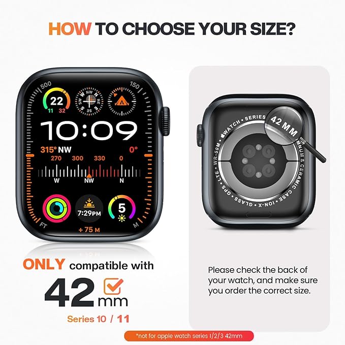 Goton 4-Pack Bling Case for Apple Watch Series 11/10 Screen Protector Case 42mm, Women Diamond Rhinestone Protector for iWatch Cover Accessories 42 mm - Image 2