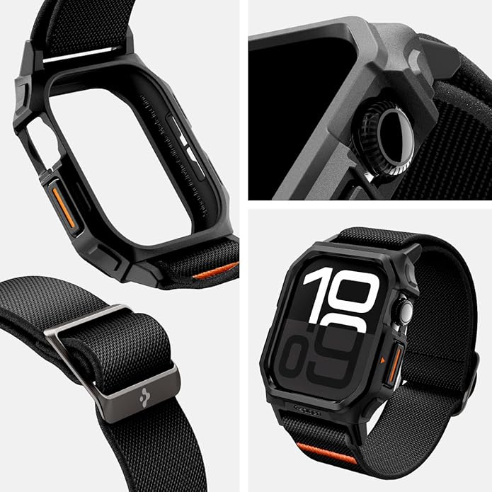 Spigen for Apple Watch Band, Lite Fit Pro Case and Strap Compatible with Ultra, Series Durable TPU Cover with Lightweight Fabric Strap - Image 3