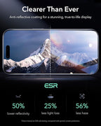ESR 3 Pack 9H+ Glass for iPhone 17 Pro Max Screen Protector,[Military-Grade Shatterproof], with AR Anti-Reflective Technology, Armorite Ultra-Tough Tempered Glass with Ultra Fit Tray - Image 6