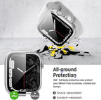 Goton 2 in 1 Waterproof Case for Apple Watch Series 9 8 7 Screen Protector 45mm, 360 Protective Glass Face Cover Hard PC Bumper + Back Frame for iWatch Accessories 45 mm - Image 6