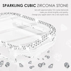 Surace Bling Apple Watch Case with Screen Protector Compatible with Apple Watch Series 11 Series 10 42mm, Crystal Diamond Overall Protective Case Face Cover Bumper 42mm, Clear - Image 2