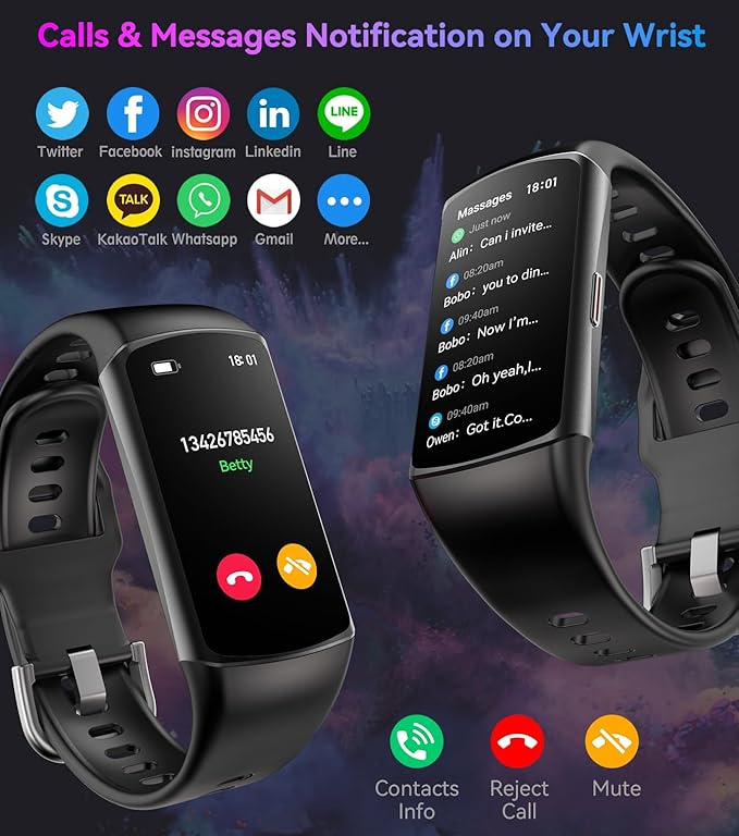 Smart Watch Fitness Tracker with 24/7 Heart Rate, Blood Oxygen Blood Pressure Monitor Sleep Tracker 120 Sports Modes Activity Trackers Step Calorie Counter IP68 Waterproof for Andriod iPhone Women Men - Image 6