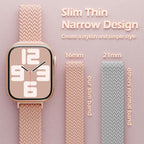 Slim Braided Stretchy Compatible with Apple Watch Band 38mm 40mm 41mm 42mm 44mm 45mm 46mm 49mm, Nylon Thin Solo Loop Elastic Straps for iWatch Bands Series 11 10 9 8 7 SE 6 5 4 3 2 1 Ultra - Image 3