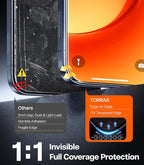 TORRAS Military-grade aerospace glass for iPhone 16 Screen Protector [9H＋Unbreakable from 12-foot Drop,Longest Durable],GlassGo X Glass for iPhone 16,2 Packs - Image 5