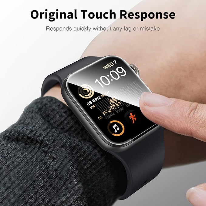LK 6 Pack for Apple Watch Screen Protector 44mm, Touch Sensitive [Upgrade Flexible Film] Apple Watch SE Series 6/5/4 Screen Protector, Ultra-thin Max Coverage Soft TPU Film for iWatch 44mm - Image 5