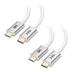 Cable Matters 2-Pack 240W USB C Fast Charging Cable - 6ft, USBC to USBC Cable, No Video, 240W Fast Charging Cord Type C Works with iPhone 15/16, iPad Pro, Macbooks, Surface Pro, White by CableMatters