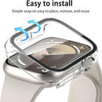 [6 Pack] Case for Apple Watch SE 3/SE 2nd Gen Series 6 5 4 SE 44mm Screen Protector with Ultra-Thin Tempered Glass, Full Coverage Anti-Scratch Hard Face Cover for iWatch 44 mm - Image 3