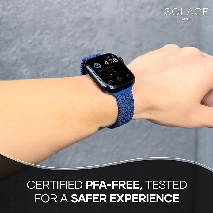 Solace Bands Imperium Adapt Wide Adjustable Nylon Braided Watch Band - Compatible with All Apple Watches - Solace Apple Watch Bands for Women & Men - Smart Watches Band Series 11-1, Ultra, SE - Image 6