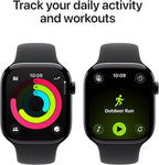 Apple Watch Series 11 [GPS + Cellular 46mm] Smartwatch with Jet Black Aluminium Case with Black Sport Band - M/L. Sleep Score, Fitness Tracker, Health Monitoring with AppleCare+ (2 Years) - Image 3