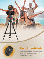 USKEYVISION Upgraded Vlogging Kit w/Wireless Lavalier Microphone,YouTube Kit for iPhone and Smartphone w/59” Retractable Tripod,Automatic Switch Phone Clamp,Content Creator Gear for TikTok(Vlog K5) - Image 5