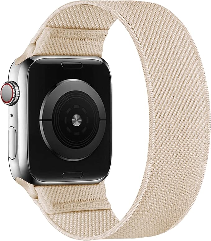 Stretchy Nylon Solo Loop Bands Compatible with Apple Watch 38mm 40mm 41mm 42mm 44mm 45mm 46mm 49mm Ultra 2 iWatch Series 11 10 9 8 7 SE 6 5 4 3 2 1 Strap,Sport Elastic Braided Women Men by ENJINER