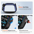 Goton Aluminum Alloy Case for Apple Watch Series 11/10 42mm, Ultra-Style Metal Bumper Protector with Ceramic Back, Shockproof Cover for Business & Daily Use - Image 6