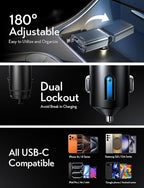 LISEN Car Charger USB C Fast Charge, [Single-Port] Retractable Car Charger USB C for Car Accessories for Women Men Phone Type C Charging for iPhone 17 Pro Max 16 15 Samsung S26 S25, MacBook Neo - Image 9