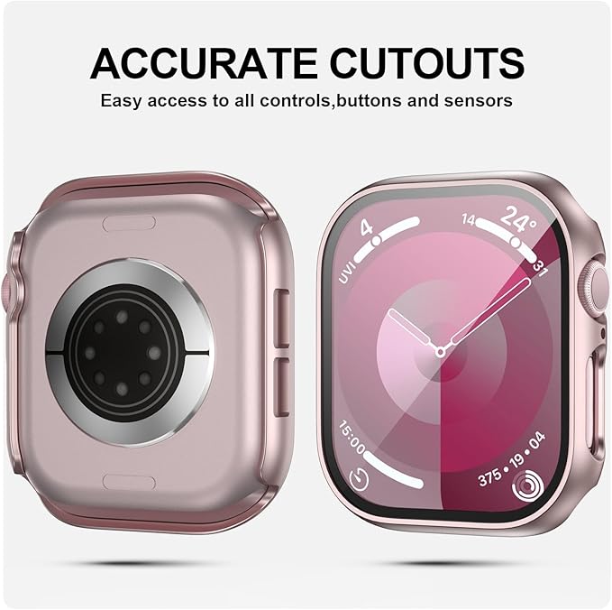 6 Pack for Apple Watch Series 11(2025 Series 10 42mm Case with Tempered Glass Screen Protector,JZK Slim Guard Bumper Hard PC Protective Cover HD Ultra-Thin Case for iWatch 42mm Accessories - Image 4