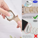 V-MORO Lightweight Bands Compatible with Apple Watch Series 11/10/9/8/7 38/40/41/42mm Women Fashion Cute Bracelet Band Rose Gold Stainless Steel Buckle Watch Strap for iwatch Series SE/6/5/4/3/2/1 - Image 4